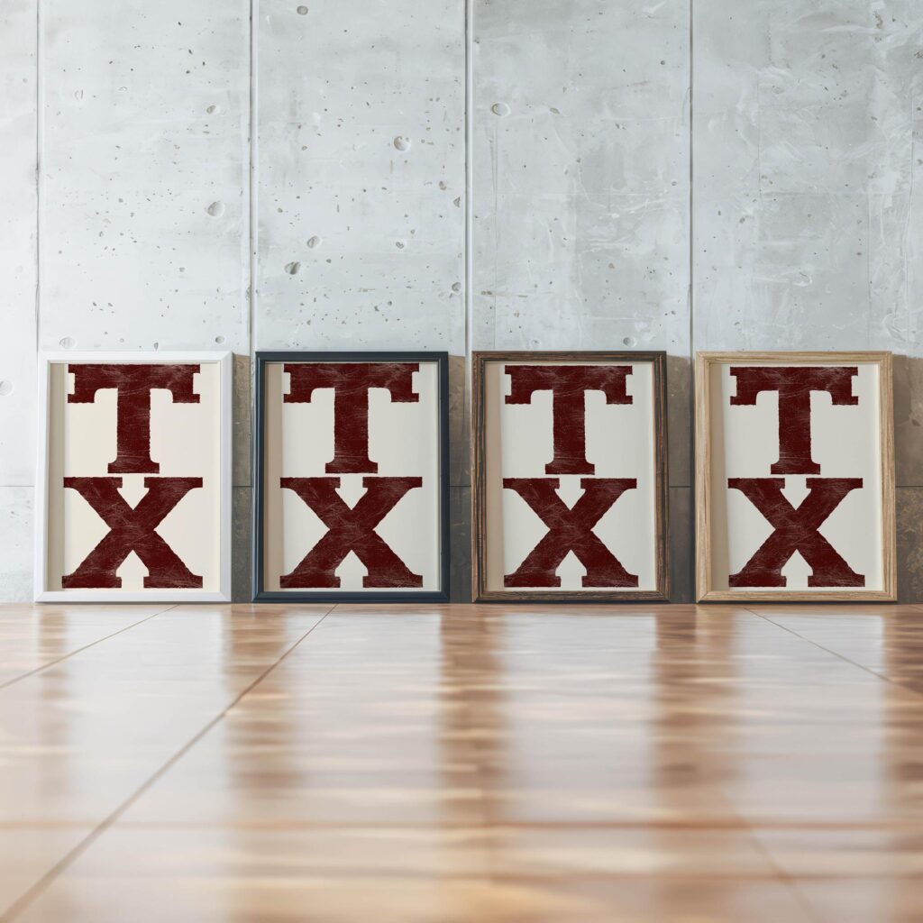 typo 0078 framed posters mockup