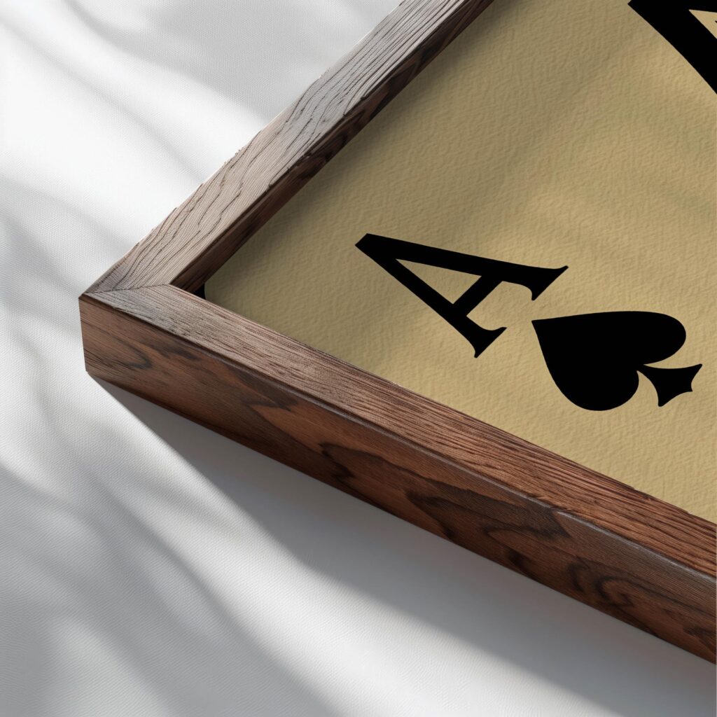 typo 0079 close up dark wood mockup