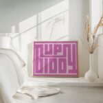 typographic 0013 giddyup pink 3x4 4 mockup