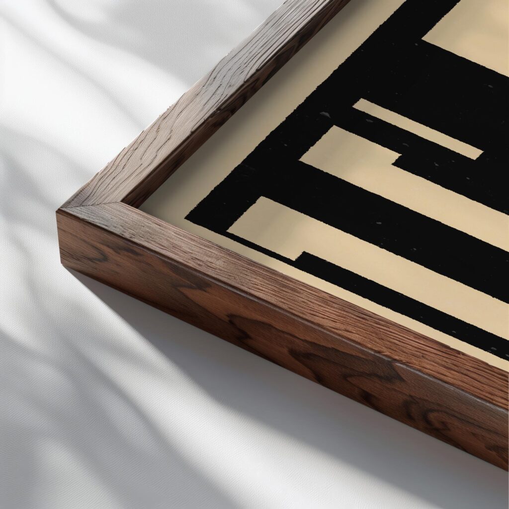 typographic 0035 yall gold textured 3x4 close up dark wood mockup