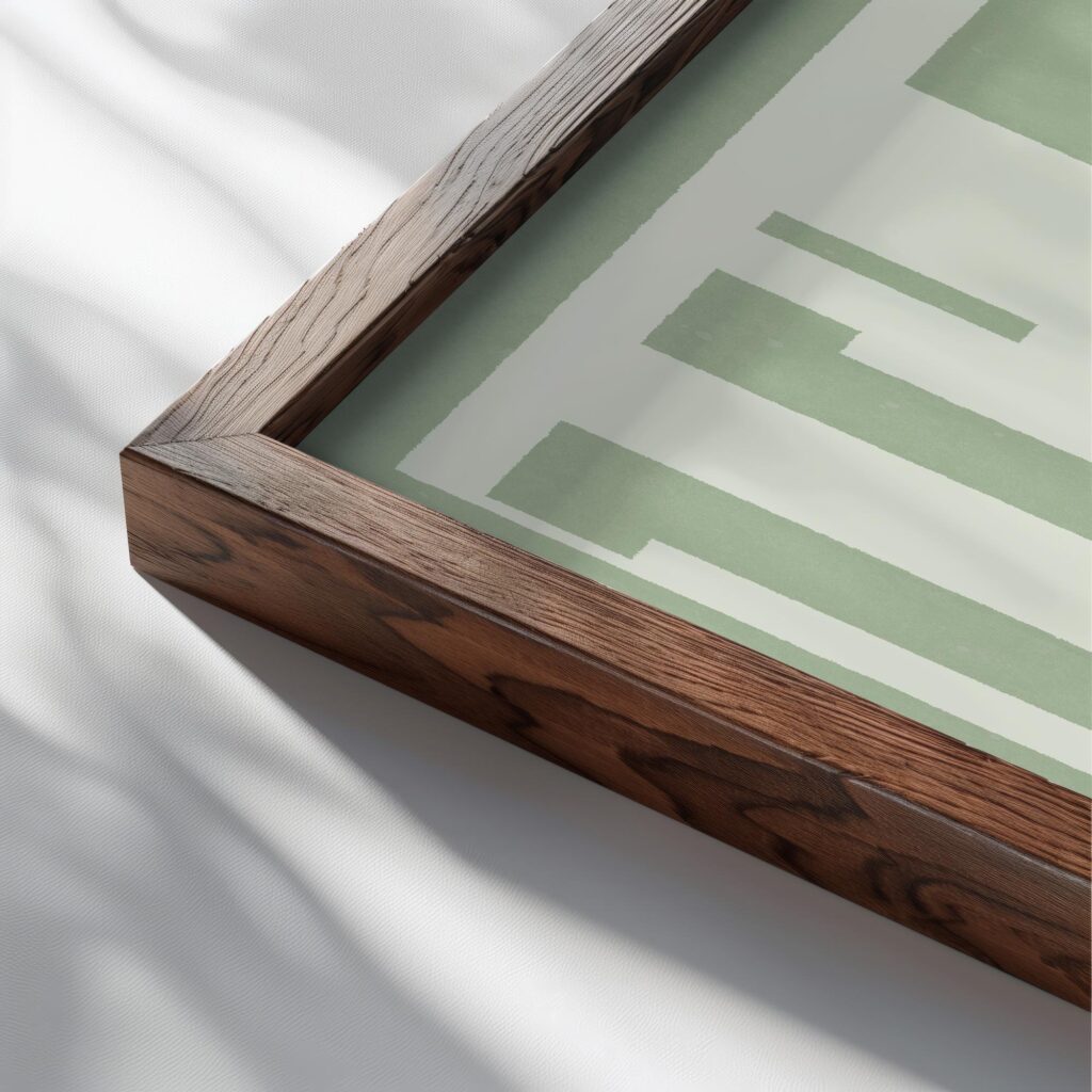 typographic 0037 yall green textured 3x4 close up dark wood mockup