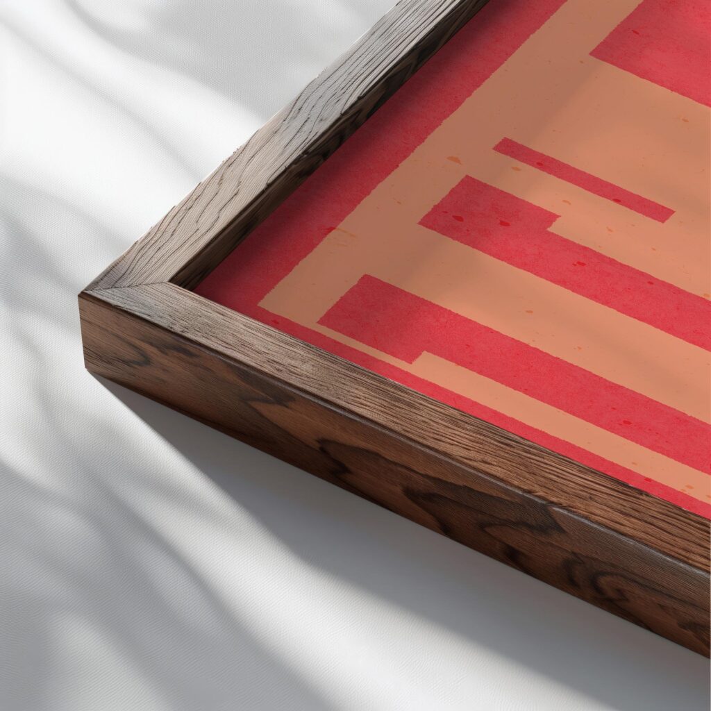 typographic 0039 yall oange textured 3x4 close up dark wood mockup