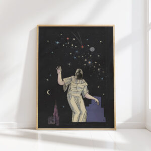 untitled collage woman stars st stephen cathedral 1942 karl wiener high quality print
