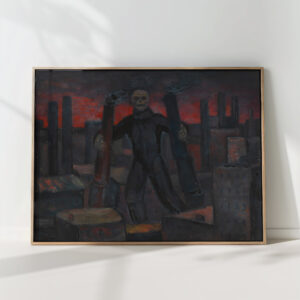 untitled death with smoking chimneys around 1930 karl wiener high quality print