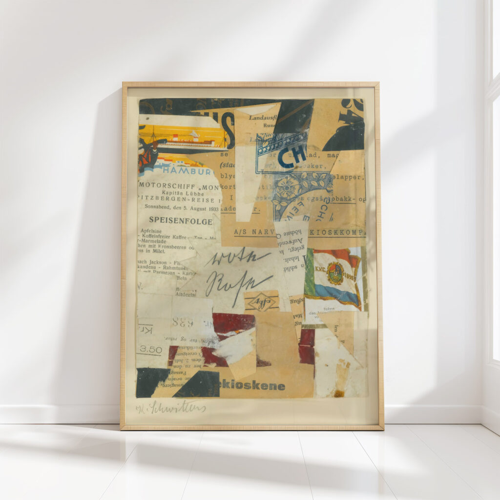 untitled red rose 1933 34 kurt schwitters high quality print
