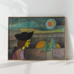 untitled woman with black hat 1940 karl wiener high quality print