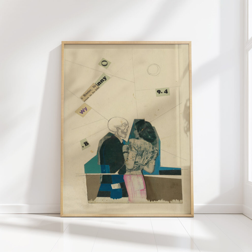 untitled young woman and death around 1941 karl wiener high quality print