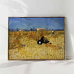 van gogh cat print funny farmer poster