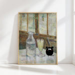 van gogh mouse print funny alcohol poster