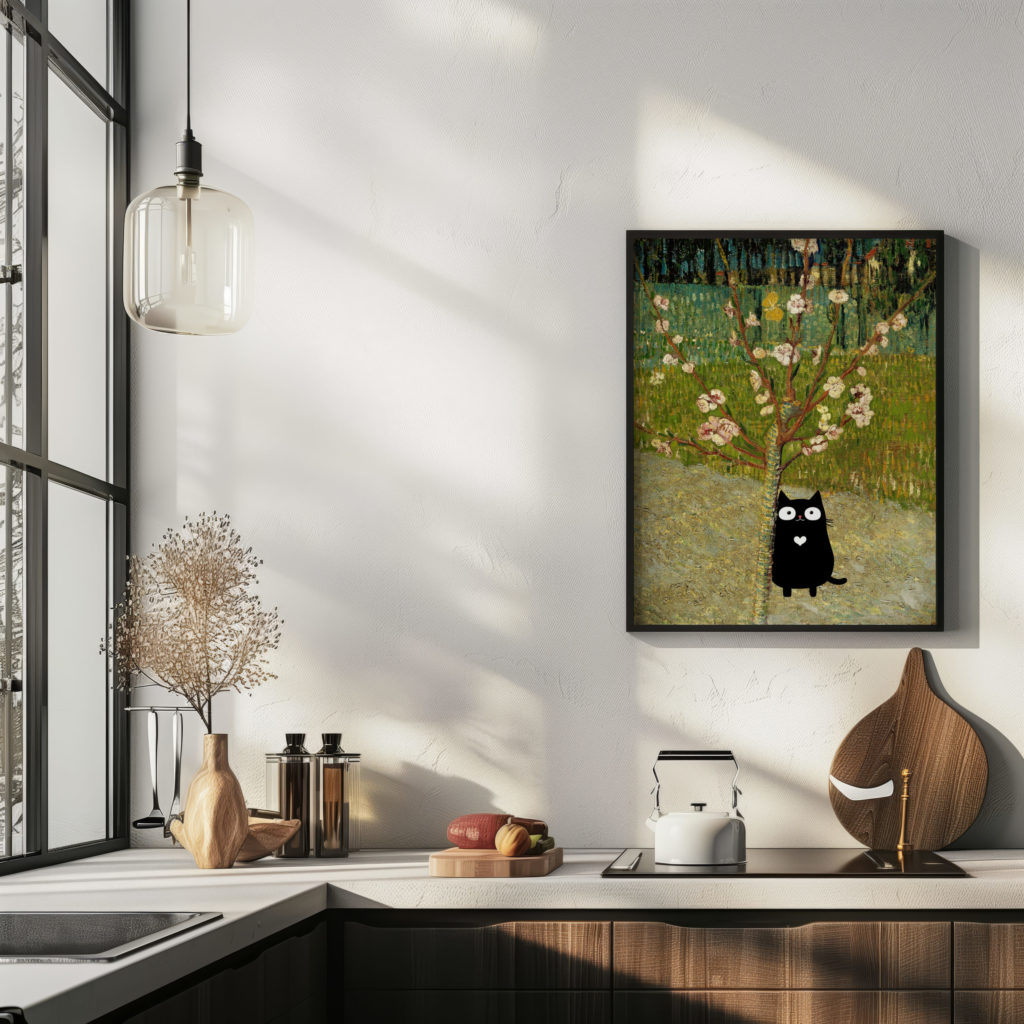 vangogh Almond tree in blossom cat 3x4 6 mockup