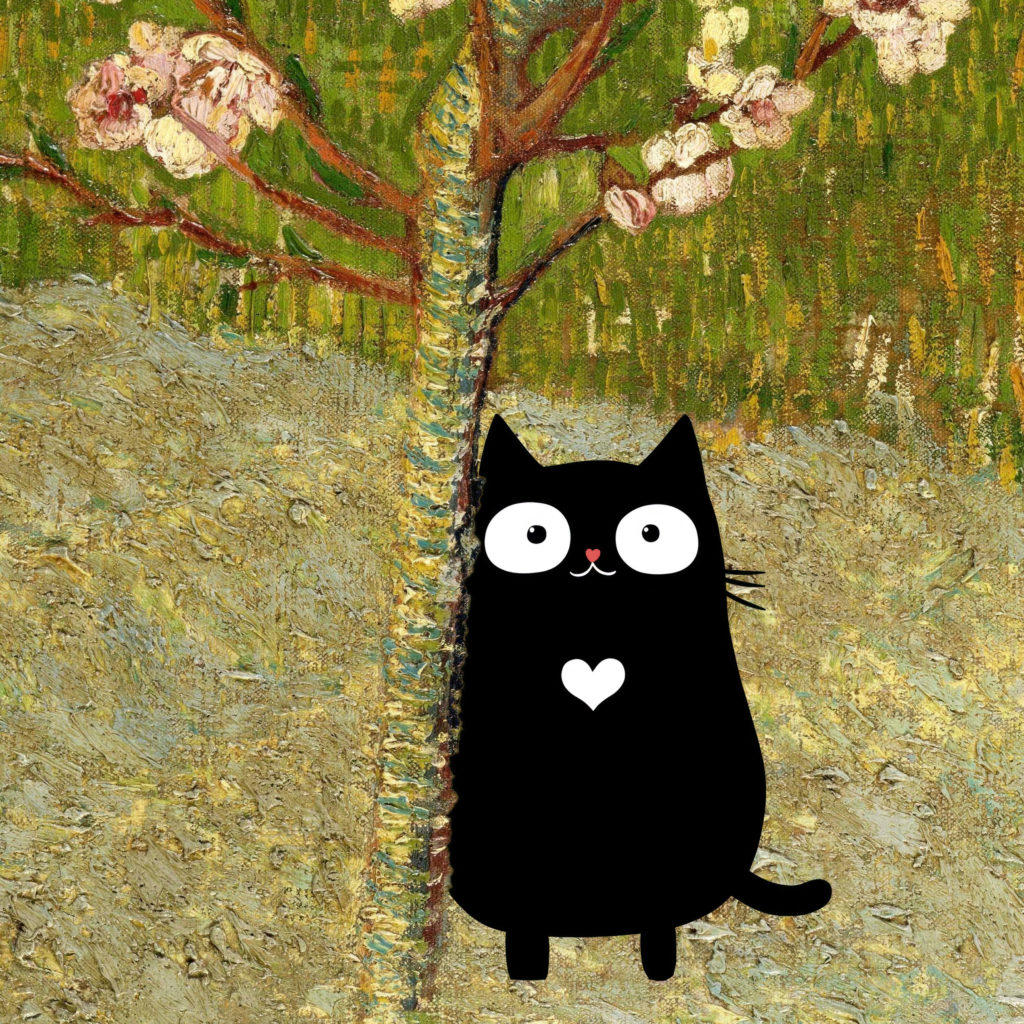 vangogh Almond tree in blossom cat 3x4 8 mockup