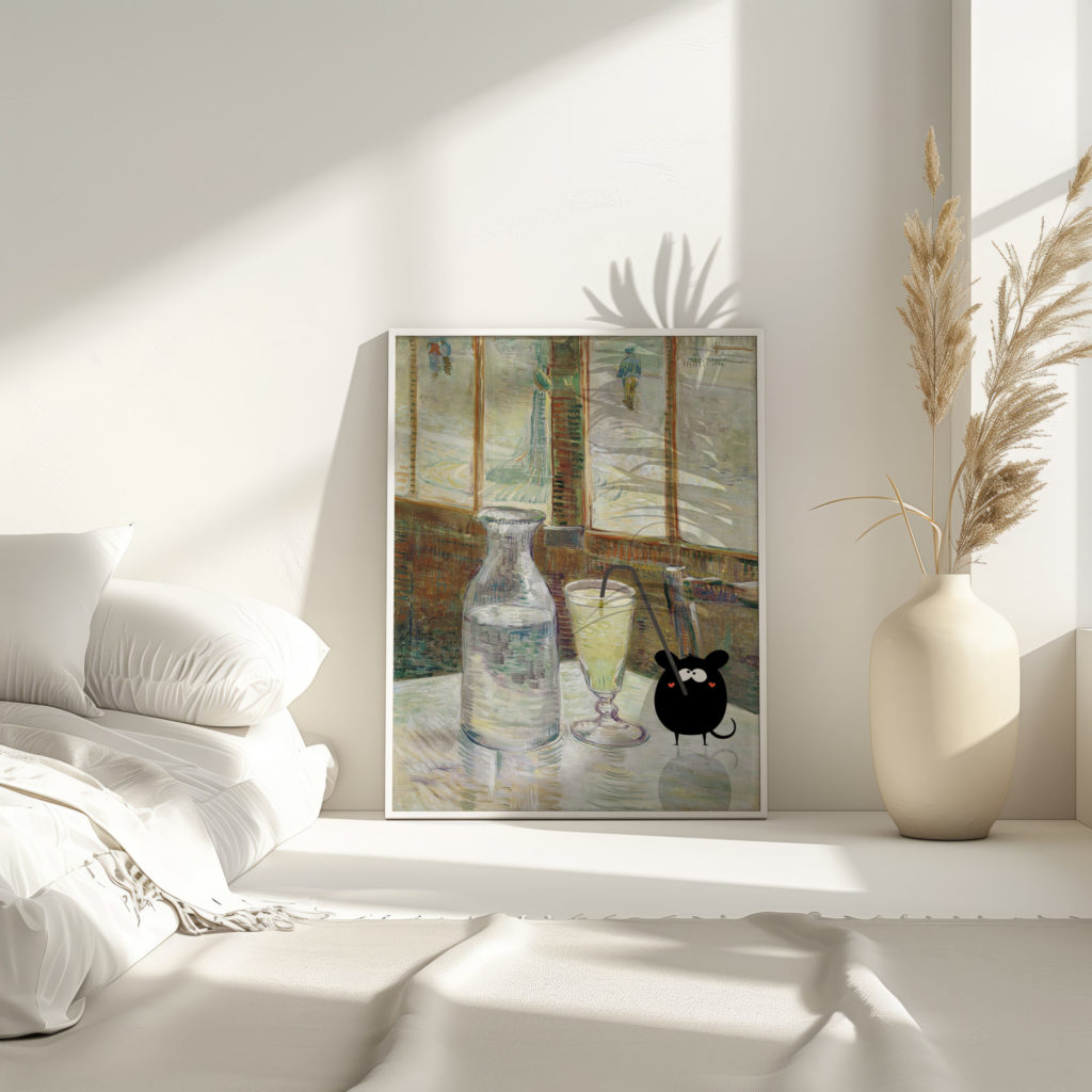 vangogh Cafe table with absinth 1887 Still Life 3x4 4 mockup