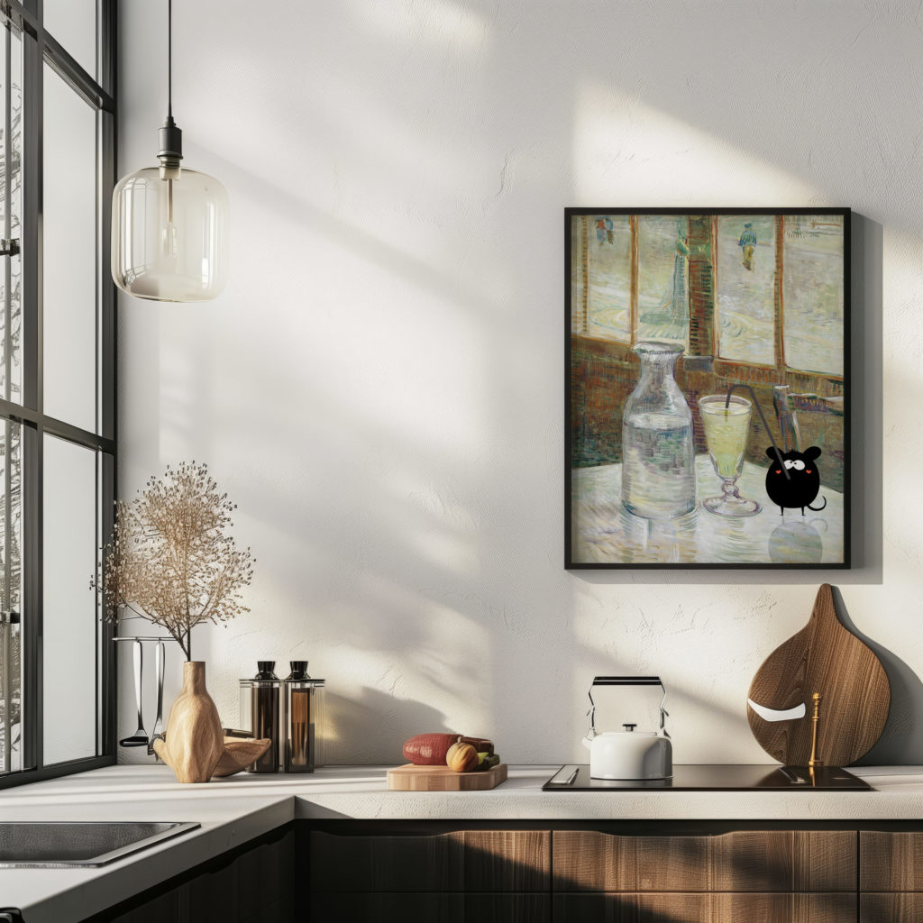 vangogh Cafe table with absinth 1887 Still Life 3x4 6 mockup