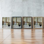 vangogh Cafe table with absinth 1887 Still Life 3x4 framed posters mockup