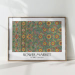 venice flower market artistic floral pattern print