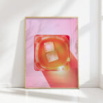 vibrant abstract glass shadow art print