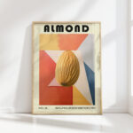 vibrant almond artwork print for modern home decor
