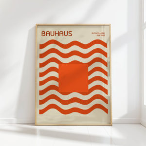 vibrant bauhaus exhibition wave design print