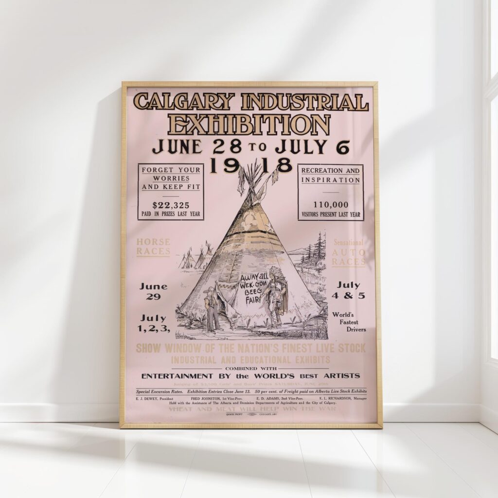 vibrant calgary industrial exhibition art print