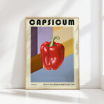 vibrant capsicum art print for modern home decor