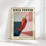 vibrant chili pepper artwork modern graphic print