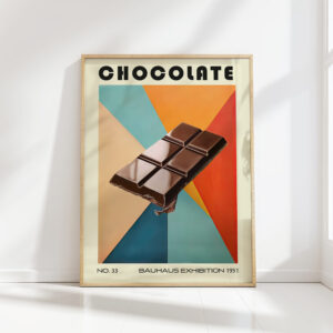 vibrant chocolate themed print for culinary art lovers