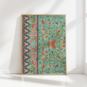 vibrant floral fauna art print for home decor