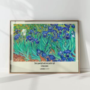 vibrant floral inspirational quote art print