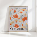 vibrant flower market new york floral print