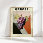 vibrant grapes artistic illustration print