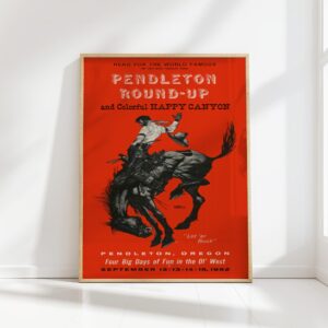 vibrant pendleton round up cowboy rodeo print