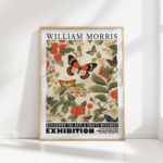 vibrant william morris inspired butterfly art print
