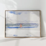 view of the sea with boat 1902 carel nicolaas storm van gravesande high quality print