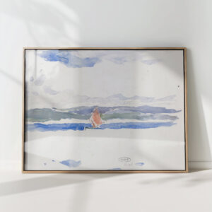 view of the sea with boat 1902 carel nicolaas storm van gravesande high quality print