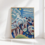 view over the gental 1918 august babberger high quality print