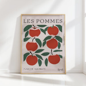 vintage apple illustration art print for kitchen decor