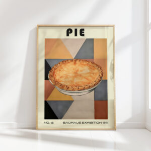 vintage bauhaus style culinary pie art print