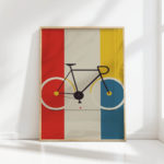vintage bicycle minimalist art print for wall decor