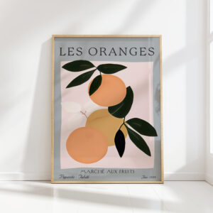vintage citrus fruit art print for kitchen dining
