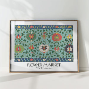 vintage floral art print intricate botanical design