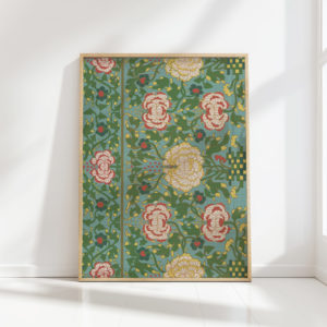 vintage floral vine art illustration print