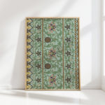 vintage style decorative art print with floral design