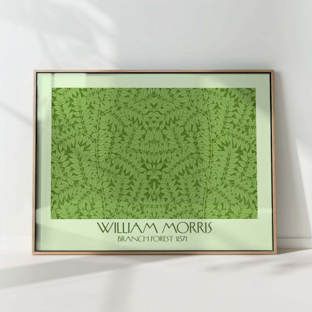vintage william morris branch forest art print