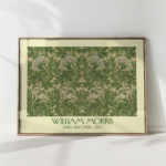 vintage william morris green tulip art print