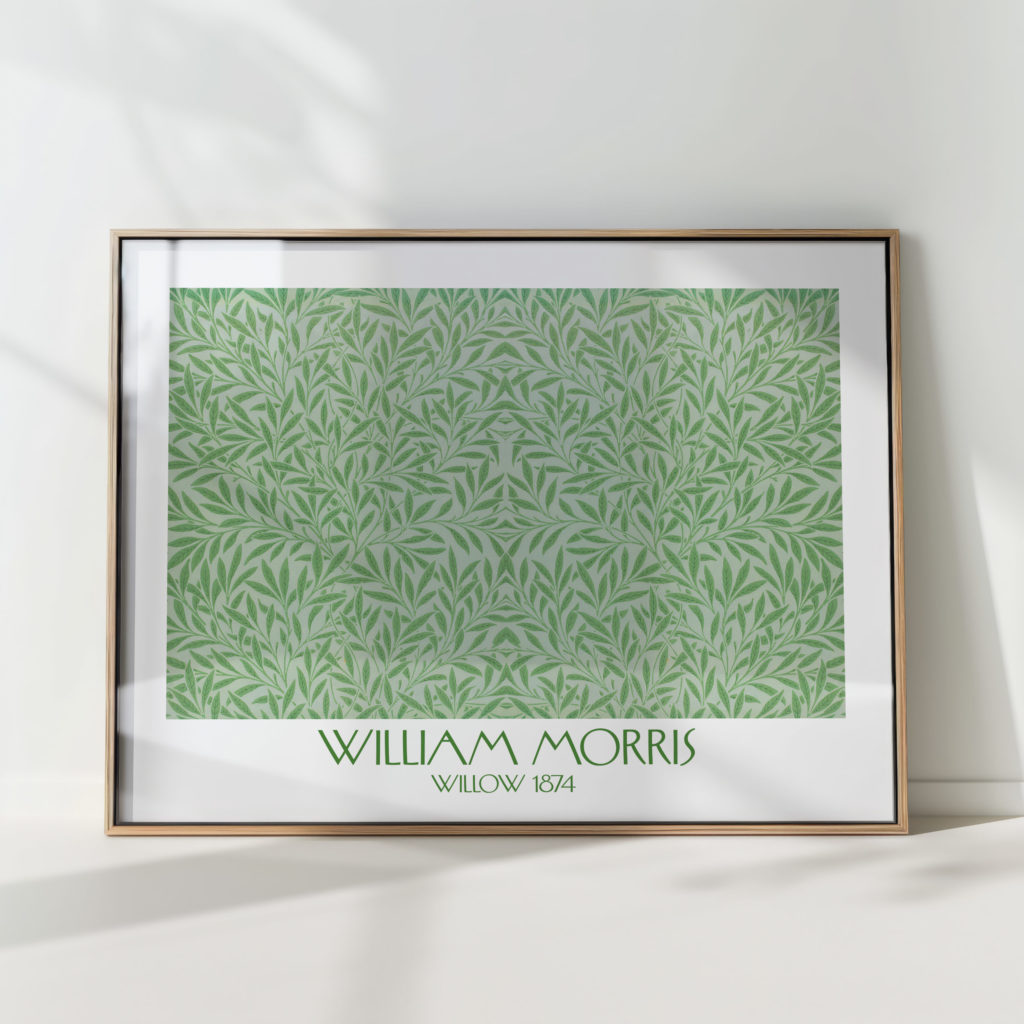 vintage william morris willow botanical art print