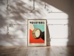 volleyball mid century print geometric backdrop