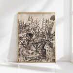 war advances over a village 1914 paul klee high quality print