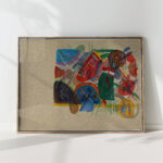 watercolor with forest and rainbow 1913 wassily kandinsky high quality print