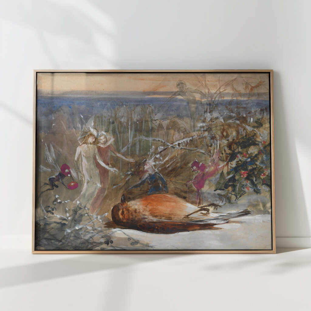 who killed cock robin a study john anster fitzgerald high quality print
