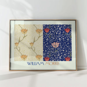 william morris artwork dual panel floral print